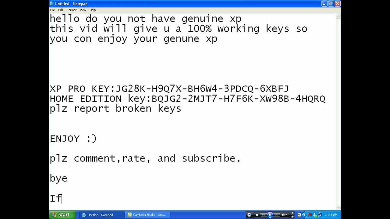 activation key windows xp